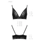 Эластичный топ с кружевом Passion PS001 TOP black, size S