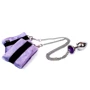 Наручники с металлической анальной пробкой Art of Sex Handcuffs with Metal Anal Plug size M Purple