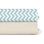Набір простирадлом Cosas Beige/Zigzag mint 120x60 см (4822052056646)