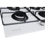Варильна поверхня газова Borgio 6270 (White Glass): Робоча поверхня скло (загартоване)