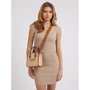 Женская сумка тоут GUESS SILVANA 2 CMPRTMNT MINI TOTE бежевая (HWWS8665770-NTC): Стиль Повседневный (Casual)