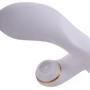 Вибратор-кролик с флоггером LOCKINK Sevanda Whip Vibrating Massage Wand - White & Golden