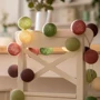 Гирлянда Cotton ball lights на 20 шаров 3,8м, Forest Fruit: Применение Для дома