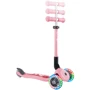 Самокат GLOBBER серии JUNIOR FOLDABLE LIGHTS пастельно-розовый с цветами (433-210): Материал колес полиуретан