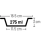 Эмалированная миска Flamingo Nell Oval для котов 275 мл (59144): Объем 275 мл