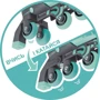 Роликовые коньки Globber 2 в 1 размер 30-33 мятно-зеленые (783-206): Расположение колес in-line с возможностью перестановки