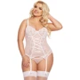 Комплект SoftLine - Brenda, корсет + стринги, XL (white)