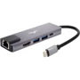 Адаптер Frime Adapter USB-C to USB3.0+USB2.0+PD+HDMI+RJ45 Space Gray (FH-5in1.201HL)