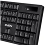 Клавиатура SVEN KB-C2100W Black (00600212): Количество клавиш 104
