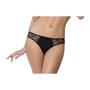 Трусики-слипы с кружевной сеточкой Dina Thong black XXL/XXXL - Passion