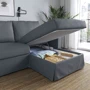 3-х местный диван с козетко ІКЕА HYLTARP правосторонний, Серый грансель (s79514964) фото 4