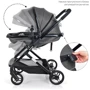 Коляска-трансформер Bambi M 3895-11 Серая: Материал колес полиуретан