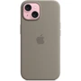 Чехол для iPhone Apple iPhone 15 Silicone Case with MagSafe - Clay (MXPG3ZM/A): Цвет серый