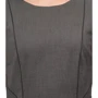Платье H&M 3024404 42 серое деловое до середины бедра: Фасон рукава Без фасона