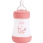 Бутылочка для кормления Chicco Perfect 5 Love с силиконовой соской 0м+ 150 мл розовая (20211.11.40) (8058664153855)