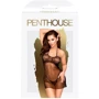 Приталенная сорочка-сетка со стрингами Penthouse - All Yours Black S/M