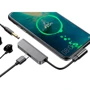 Адаптер Baseus Adapter L53 USB-C to USB-C + 3.5mm Silver (CATL53-S1): Колір сріблястий