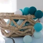 Гирлянда Cotton ball lights на 10 шаров 2,7м, Aqua: Тип Хлопковые шарики