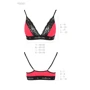 Эластичный топ с кружевом Passion PS001 TOP red-black, size M
