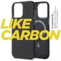 Чехол для iPhone ArmorStandart LikeCarbon MagCase Black for iPhone 15 Pro (ARM69290): Цвет черный