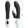 Вібромасажер для стимуляції точки G та клітора LYBAILE Pretty Love Naughty Bunny Black (BW-500071-A3)
