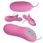 Виброяйцо с зажимами для сосков LYBAILE Pretty Love Electric Shock & Vibro-Bullets Pink