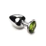Анальная пробка утяжеленная CRYSTAL Silver Chrysolite, L