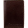 Женская обложка для документов DNK Leather темно-коричневая (DNK-minidoc-R-colF): Формат кошелька Вертикальный
