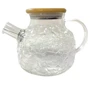 Заварник-графин Stenson Bubbles с пружиной-ситом и бамбуковой крышкой 1 л (R92930)