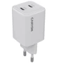 Зарядний пристрій Canyon Wall Charger 2xUSB-C CU45CC GaN 45W White (CNS-CUW45CC)