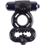 Эрекционное кольцо с вибрацией Infinity Super Ring Black, черный