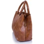 Женская сумка тоут Amelie Galanti коричневая (A991314-light-brown): Фактура Под змею, Матовая
