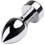 Анальная пробка с кристаллом Metal By Toyfa Silver anal plug