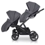 Коляска для двойни EasyGo 2 of Us 9023-EG2U-14, grafit, графит: Возможность установки люльки есть