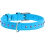 Ошейник WAUDOG Glamour с клеевыми стразами 20 мм 30-39 см синий (32782)