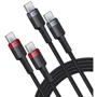 Кабель Baseus Cable USB-C to USB-C Cafule Charging (2pcs) 100W 1м Gray/Red (P10318306003-00) фото 5