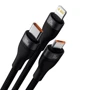 Кабель Baseus USB Cable/USB-C to Micro USB/Lightning/Type-C Flash Series 2 100W 1.2m Black (CASS030101): Тип USB Cable/USB-C - Lightning/microUSB/USB-C