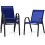 Комплект садовых стульев Costway Patio с подлокотниками синий (5900779833670)