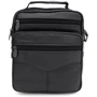 Мужская сумка через плечо Borsa Leather черная (K16681-2bl-black)
