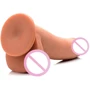 8 Inch Ultra Real Dual Layer Suction Cup Dildo - Medium Skin Tone - фаллоимитатор 18x5 см, телесный