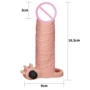 Удлиняющая насадка с вибрацией Add 2" Vibrating Penis Sleeve, Flesh
