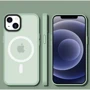 Чехол для iPhone Mobile Case TPU+PC Metal Buttons with MagSafe Colorful Mint for iPhone 14: Цвет зеленый