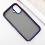 Чохол для iPhone Mobile Case TPU+PC Metal Buttons Dark Purple for iPhone 16: Тип чохла накладка на заднюю часть