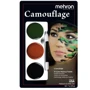 Mehron Tri-Color Makeup Palette (Camouflage) Набор кремового грима для образа "Камуфляж" 7oz., 17 g
