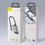 Адаптер Baseus Adapter USB-C to USB-C + Mini DisplayPort Deep Gray (CAHUB-Y0G): Додаткові роз'єми mini DisplayPort, USB-C