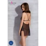Сорочка Passion DELIENA CHEMISE Black XXL/XXXL (стринги в наборе)
