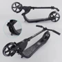 Самокат двухколесный Best Scooter c PU колесами, широким велосипедным рулем, новым зажимом руля Black (98440): Тип колес литые