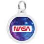 Адресник металлический WAUDOG Smart ID c QR паспортом рисунок NASA21 30 мм (230-0148): Цвет белый