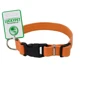 Ошейник кожаный Lucky Pet двойной с пластиковой фурнитурой 1x18-25 см оранжевый (4820224217857)