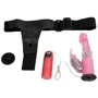 Страпон с пультом LYBAILE Vibrator with pearls + bunny Pink